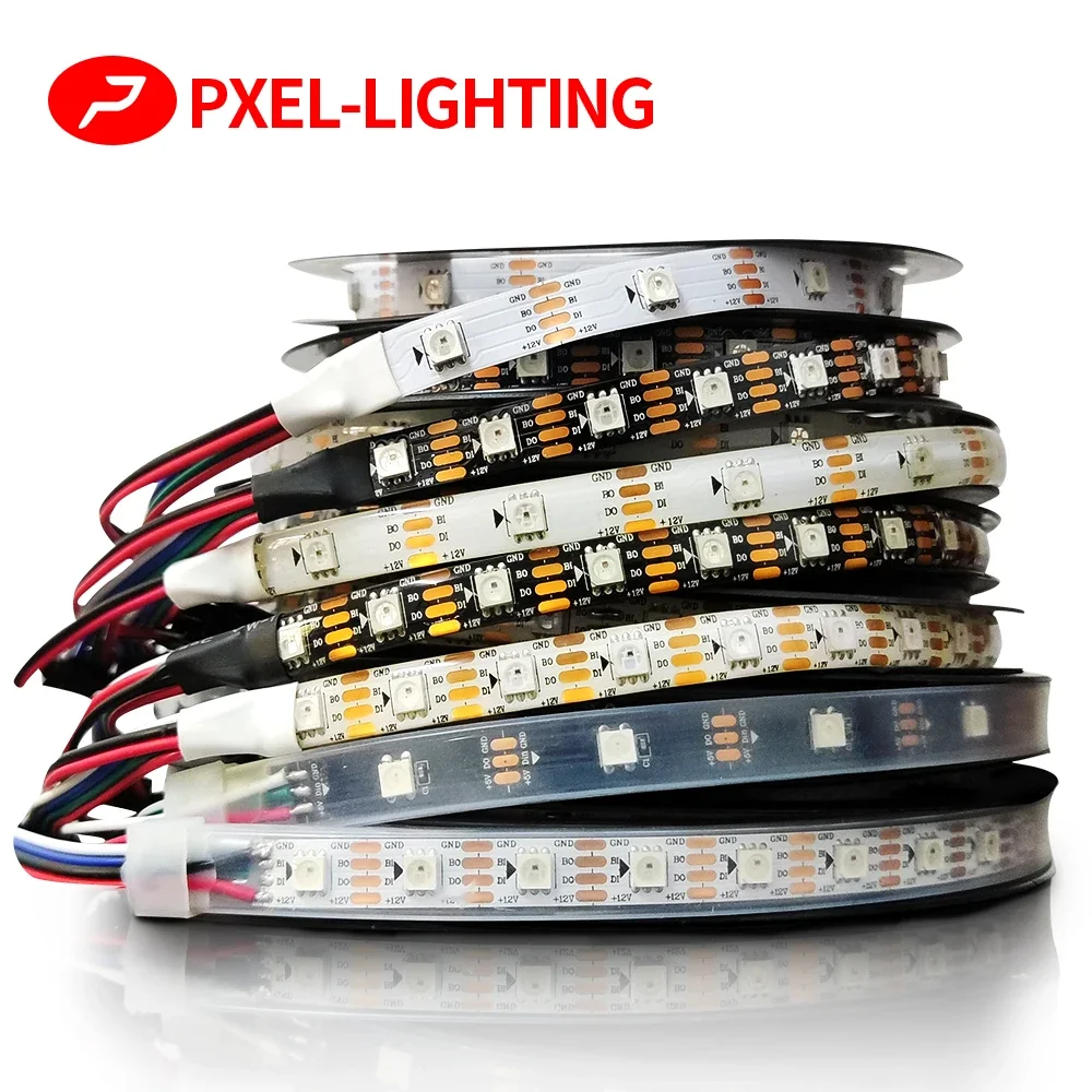 WS2812B WS2813 WS2815 WS2811 RGB LED Strip Individually Addressable 30/60/144pixels/Leds/M Tape Light IP30/65/67 DC5V DC12V