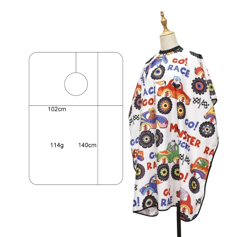 Cute Child Hairdressing Cape Hair-Cut Salon Barber Wrap Protect Apron Waterproof Cutting Gown Hair Cloth Wholesale