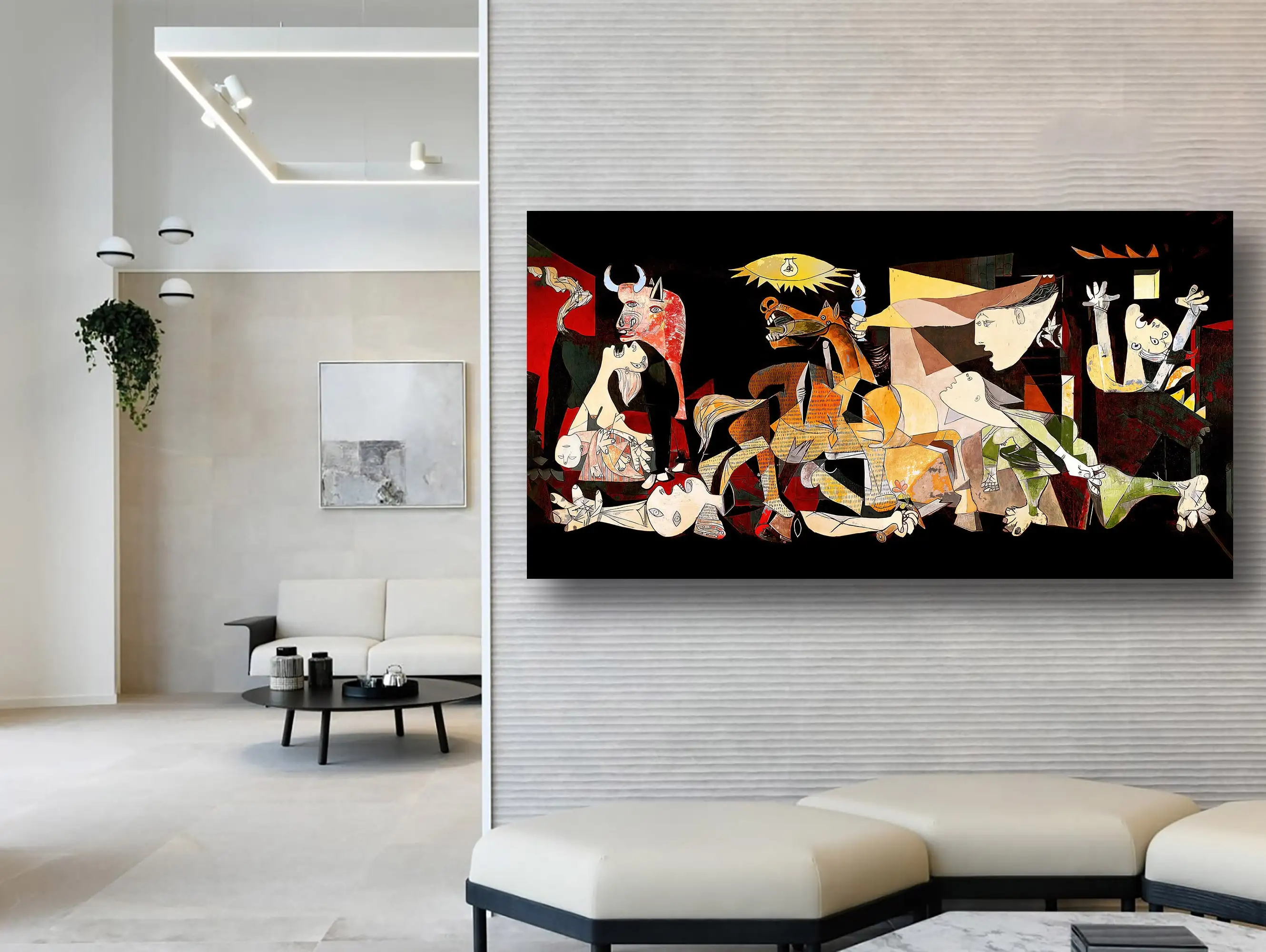 Guernica by Pablo Picasso Canvas Wall Art Poster Prints on Canvas Surreal Cubism Art Picture for Living Room Home Decoration