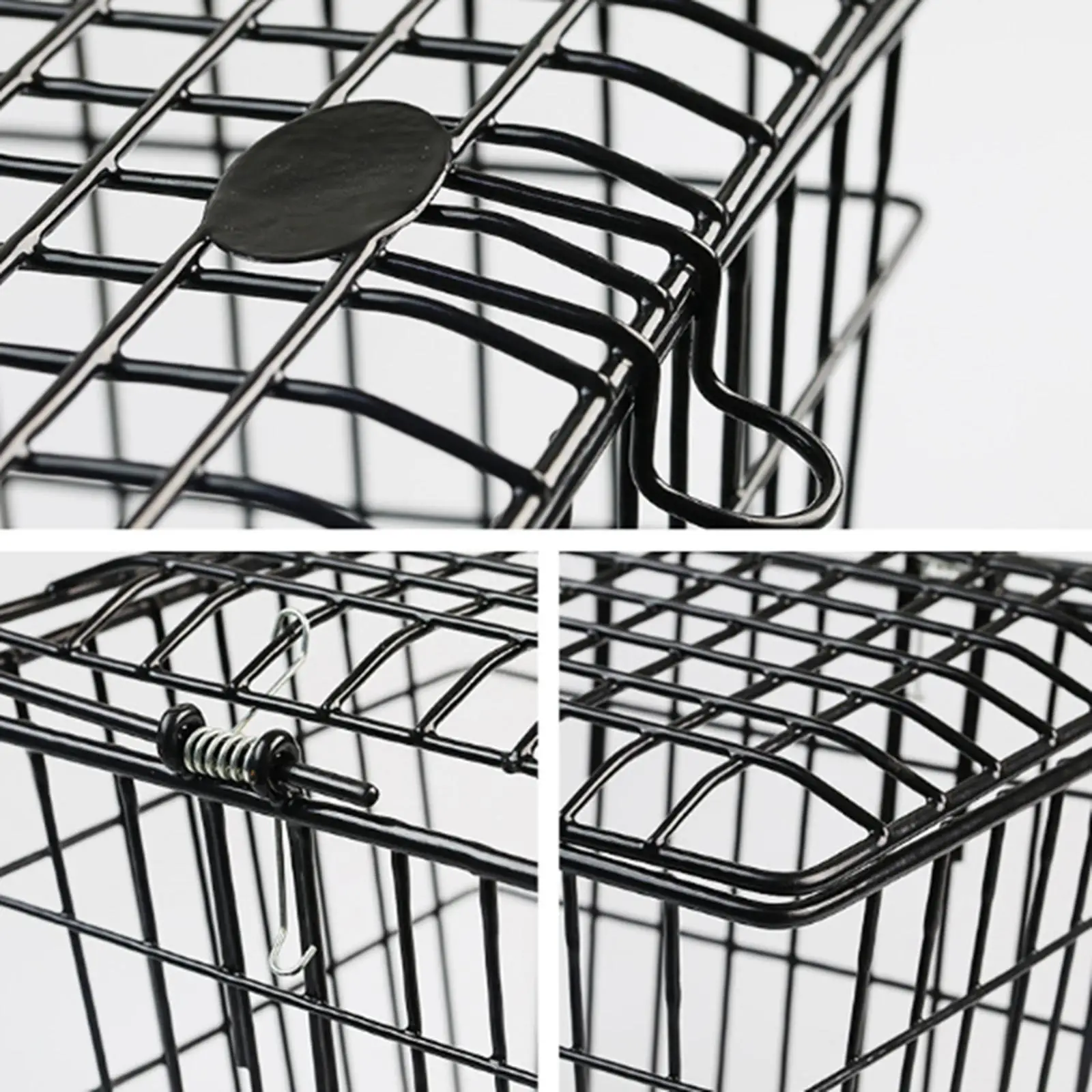 Rear Bike Basket, Waterproof Detachable Bike Rack Basket Storage Basket Rear Bike Basket for Most Rear Bike Racks Folding Bikes