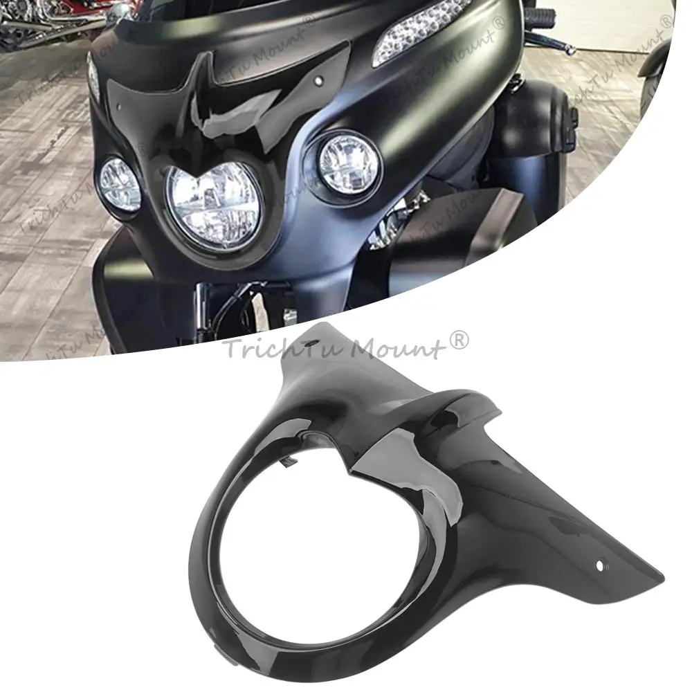 

Universal Motorcycle Headlight Bezel Cover Fairing Decoration Shield For Indian Chieftain Roadmaster 2014-2025 Model Front