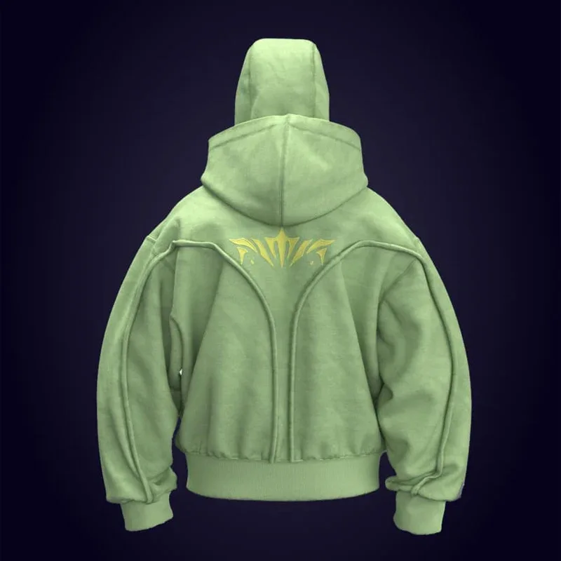 HAni 2025 فانتوم هوديي زمم قبعة مزدوجة بالاكلافا شارة مطرّزة الشارع الشهير الظلام القوطية الوزن الثقيل للجنسين المعتاد Sw ☆ ★ ww