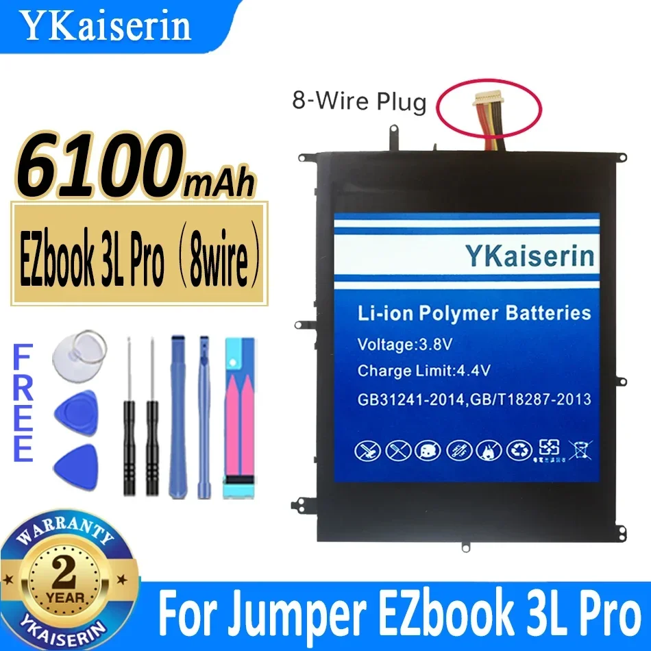 

For Jumper EZbook 3L Pro (MB12) HW-3487265 TH140A Laptop Battery EZbook 3L Pro(8wire) 6100mAh High Capacity