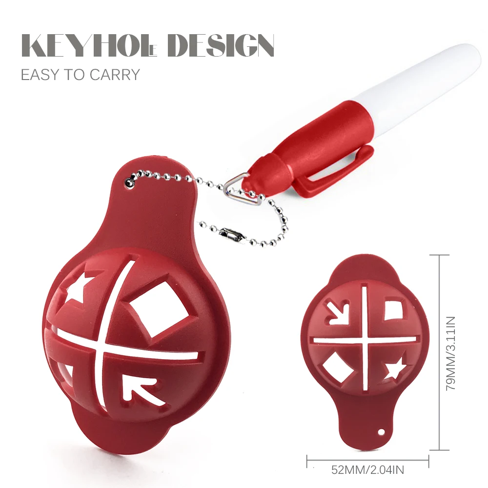 2025 4 In 1 Cross Shape Golf Ball Liner Marker Template Marker Pen Golf Putting Positioning Aids  Tools 4 Color Golf Accessories