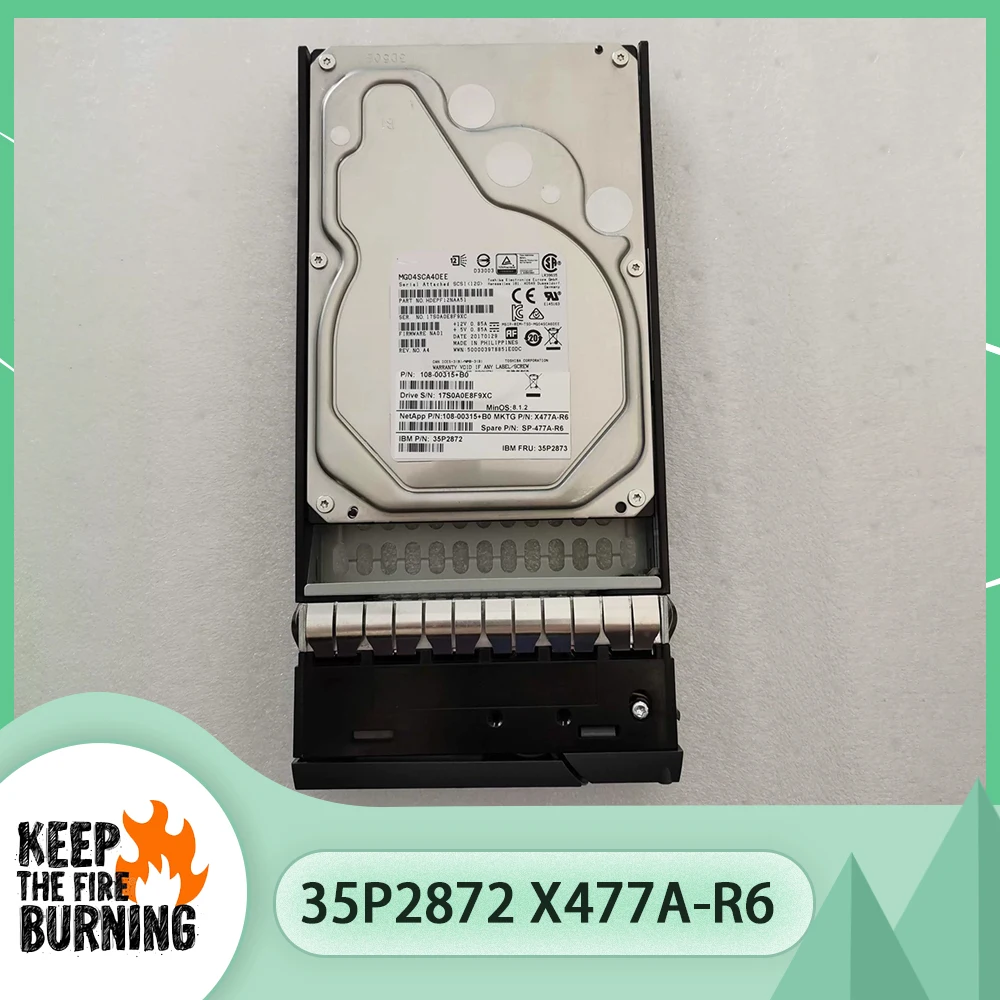 Server Hard Disk For NetApp 4TB 3.5'' SATA SP-477A-R6 108-00315 X477A-R6 HDD