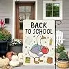 DLZDN Back to School Goose Garden Flag 12×18 Inch Double Side Vertical Burlap Farmhouse Yard Sign Autumn Outdoor Decoration jjp