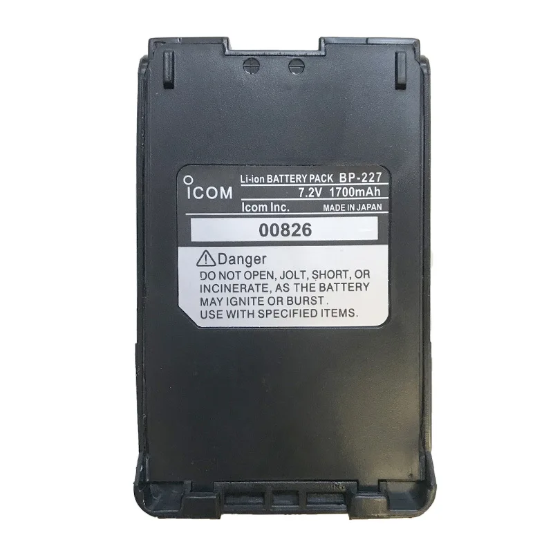 Baterai Li-ion BP-227 1700mAh untuk ICOM Walkie Talkie IC-M88 IC-M87 IC-V85 IC-F50 IC-50V IC-51 IC-F60 baterai pengganti IC-F51