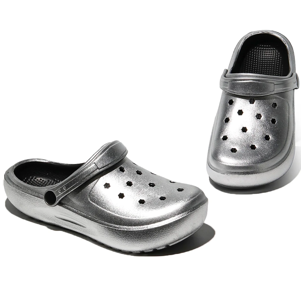 Goldene Casual Clogs und Pantoletten, Leichte EVA-Gartenschuhe, Rutschfeste Sandalen, Atmungsaktive Slip-On Schuhe für Drinnen und Draußen 666 – Detail 10