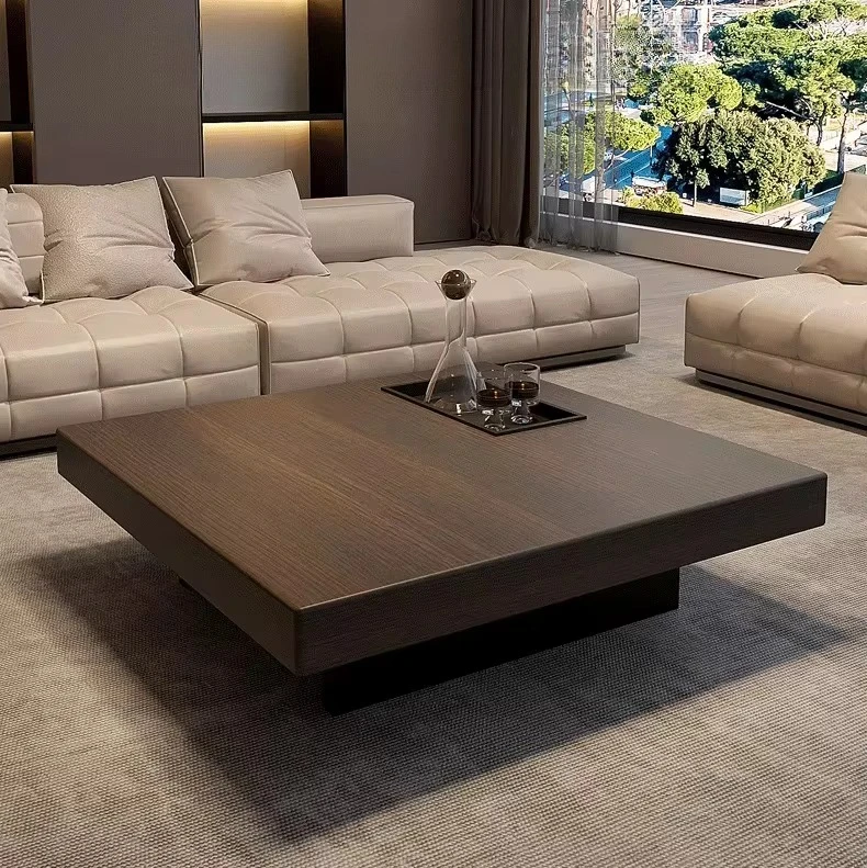✘x Walnut-stained Floating Coffee Table Italian Modern Minimalist Style Suitable for Family Living Rooms Apartments and Hotels&