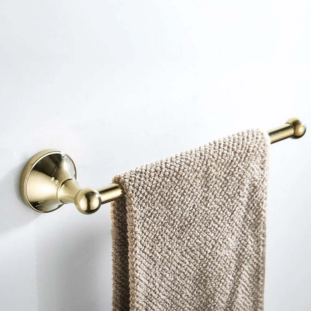 

Gold Color Brass Wall Mounted Bathroom Single Towel Bar Rack Holder Bathroom Accessory aba934
