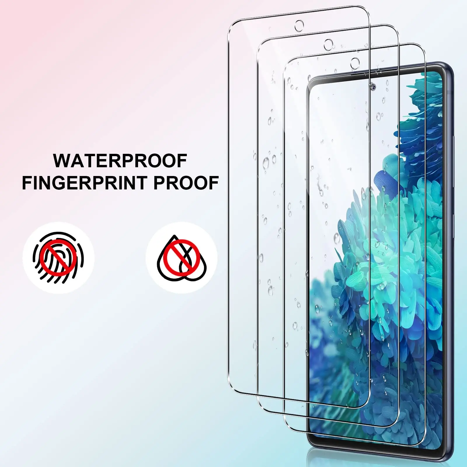 واقي شاشة من الزجاج المقسى لهاتف سامسونج جالاكسي S20 FE S24 S23 S21 واقي شاشة ميكا كريستالي مضاد للخدش