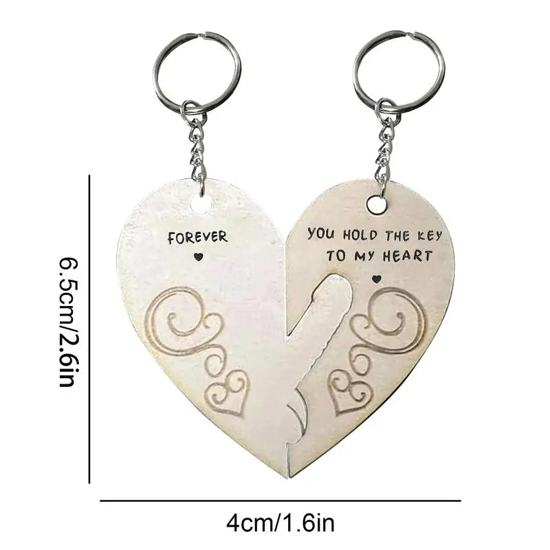 سلسلة مفاتيح لعيد الحب للزوجين تحمل المفتاح إلى قلبي إلى الأبد هدية الذكرى السنوية لعيد ميلادها #6