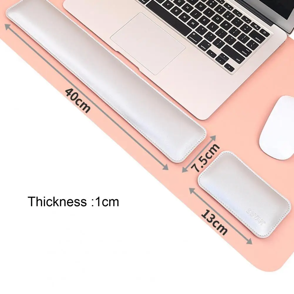 Double-sided Leather Mouse Pad Desk Mat Keyboard Wrist Pad Wrist Rest Wrist Support Computer Office Palm Wrist Rest Desk Pad