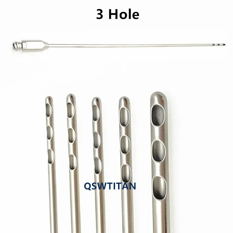 1pcs Three Hole fat harvesting cannula for stem cells,liposuction cannula fat transfer needle