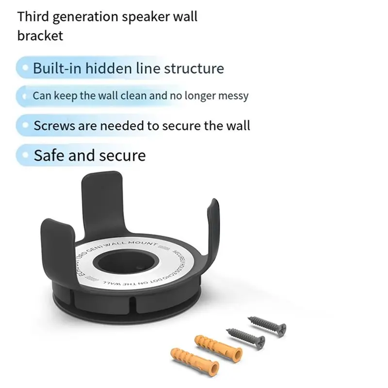 ABSJ-Speaker Wall Mount Bracket For Smart Speaker Indoor Speaker Enclosure Bracket