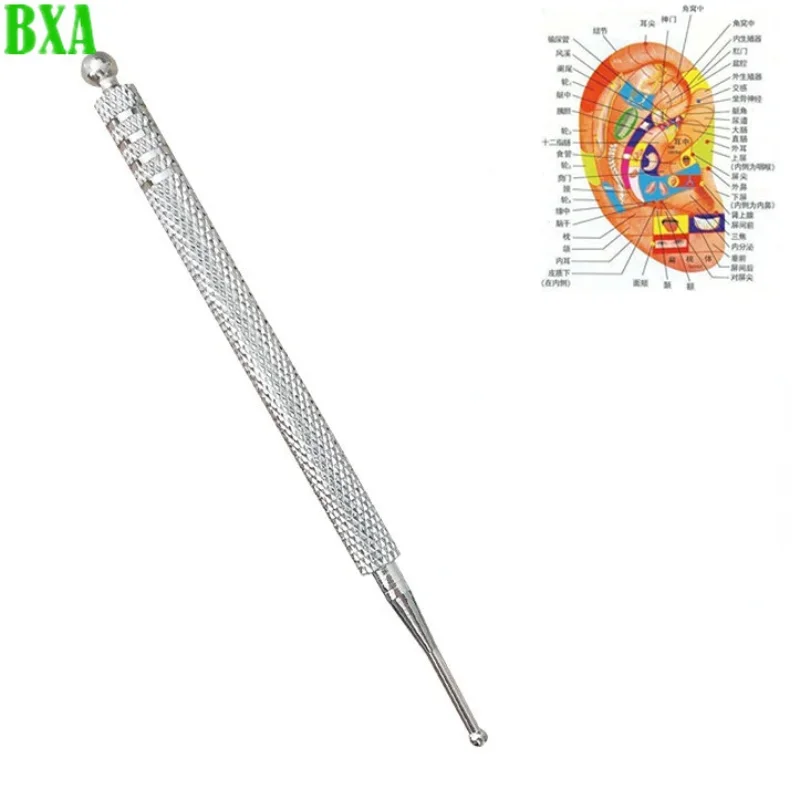 

Ears Acupuncture Point Probe Massage Tool Painless Lightweight Portable Acupoint Detecting Spring Pen Facial Reflexology Tool