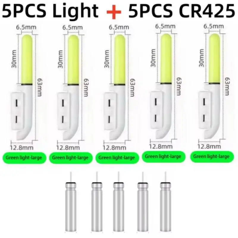 Fishing Light Stick Rod LED CR425 3.6V Lithium Battery USB Charge Kit Pesca Tool Luminous Tackle Night Bright Fluorescent Lamp