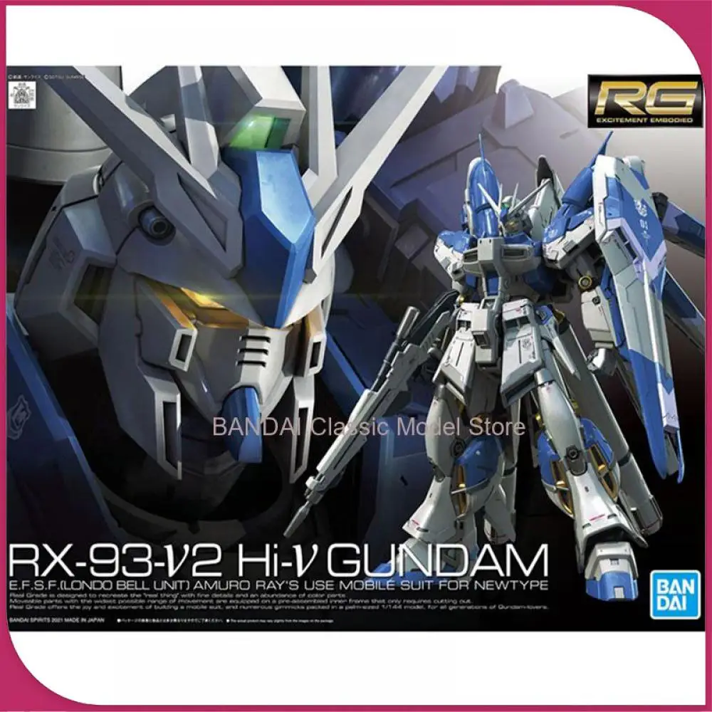 

Bandai MG 1/144 Hi NU Gundam Model Kit HI-v Action Figure Mobile Suit Gundam Toy for Boy Gift
