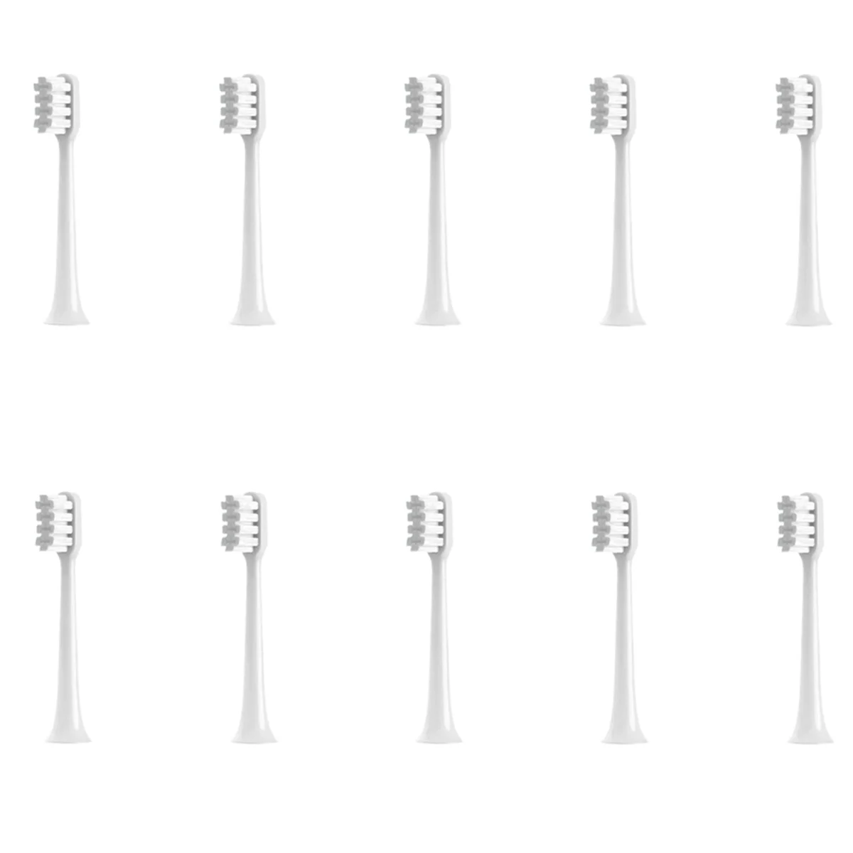 10 PCS for T200 MES606 Sonic Electric Toothbrush Sensitive Toothbrush Head Bright White Type