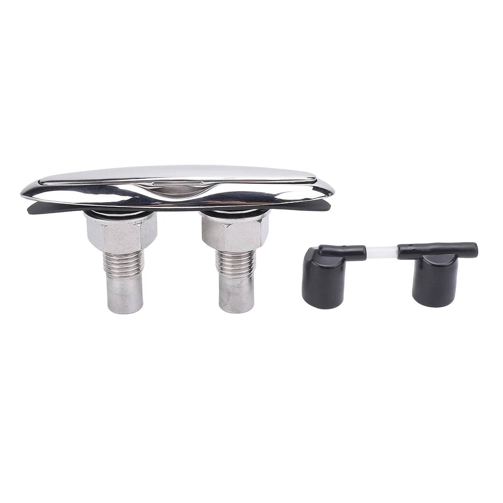 Cleats para Muelle de Barco de 6 Pulgadas, Cleat Retráctil de Montaje Empotrado de Alta Resistencia, con Agarre Seguro, Pulido, Resistente a la Decoloración y Duradero para Yate