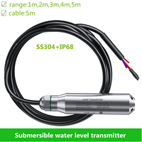 Submersible water Level Transmitter 4-20mA 0-10V 0-3.3V RS485 output Water Tank 24V 5Vdc power Liquid Pressure Sensor