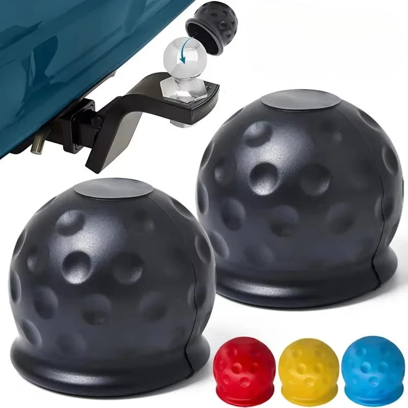 Universal 55MM Tow Bar Ball Cover Cap Trailer Ball Cover Tow Bar Cap Hitch Trailer Towball Protect Car Accessories