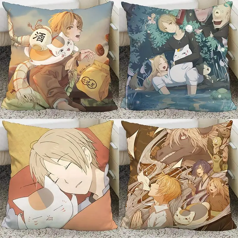 Anime Natsume Book of Friends Pillow and Pillowcase Cushion Cover Case Double Sided Printing Decorative Throw Pillows 40x40cm