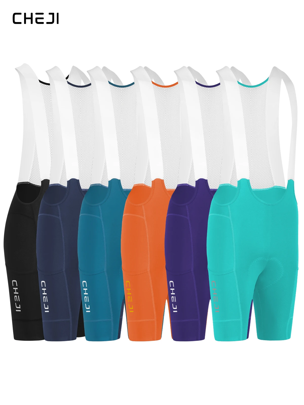 Cheji Herren-Radlerhose mit Trägern – Detail 30