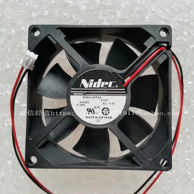 for NIDEC New D08A-24TS4 DC24V 0.30A 8cm 80x80x25mm Inverter Cooling Fan