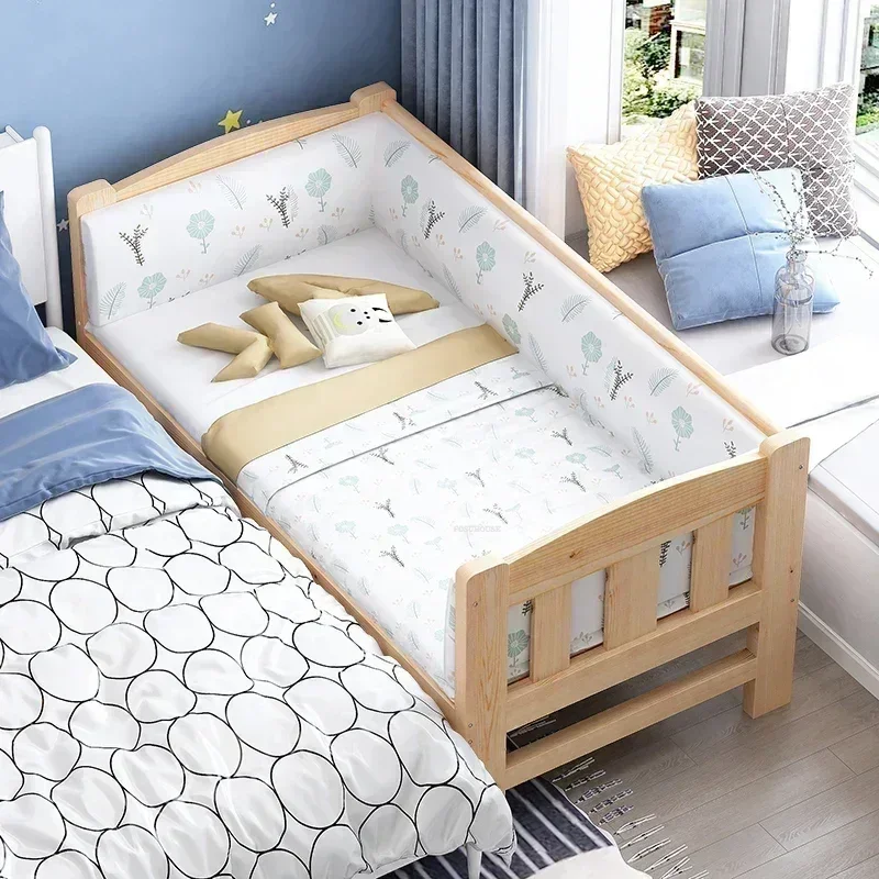 Factory Direct 2026 Single Bedside Bed  Guardrails Widened Spliced