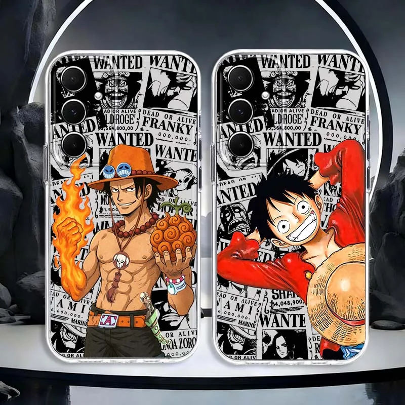 

One Piece Luffy Ace For Samsung Galaxy A73 A72 A71 A55 A54 A53 A52 A51 A33 A25 A22 A15 A14 A05 TPU Transparent Phone Case