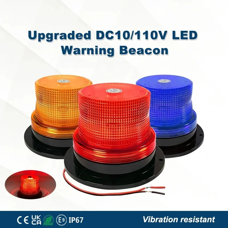 LED Light Source 24 LEDs High Brightness 5W Strobe Light DC 10‑100V Waterproof Shock Resistant Safety Warning Beacon for Forklif