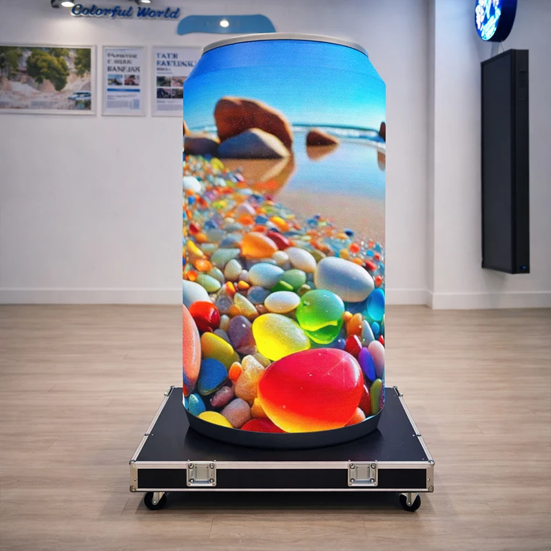 Customized Full Color Canned Shape Led Display High Resolution Advertising Creative Beer Bottle Cans Video Led Screen