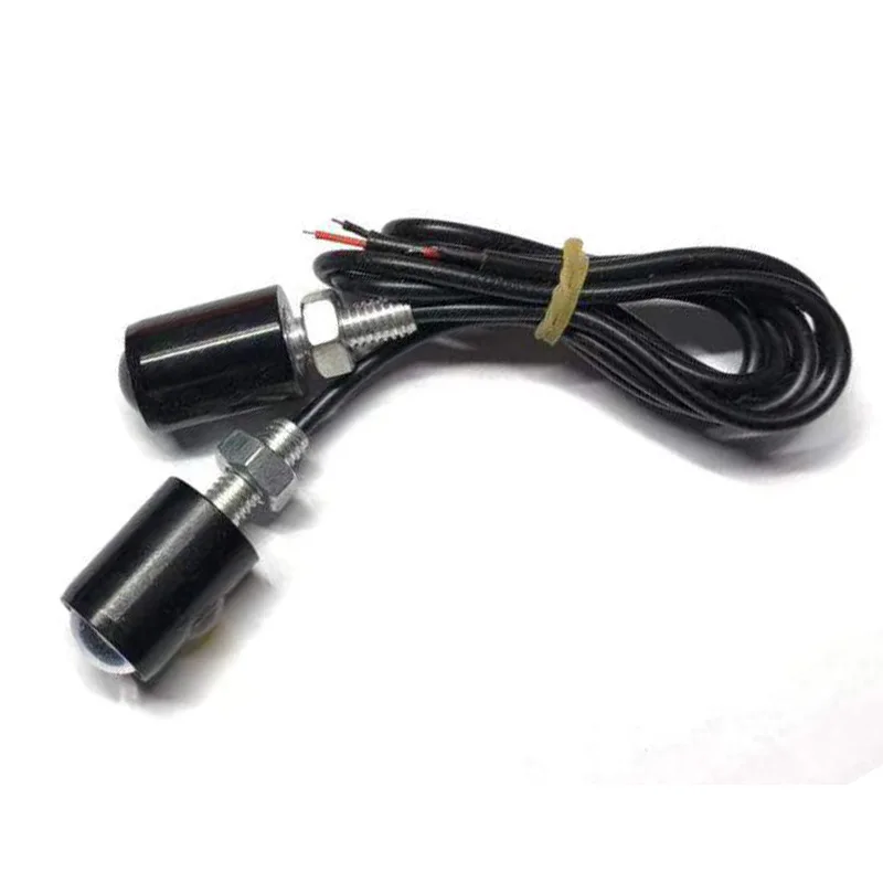 1Pairs Motorcycle Hawkeye Lights Eagle Eye Bright LED License Plate Bolt Screw Tail Rear Light Brake Fog Lamp