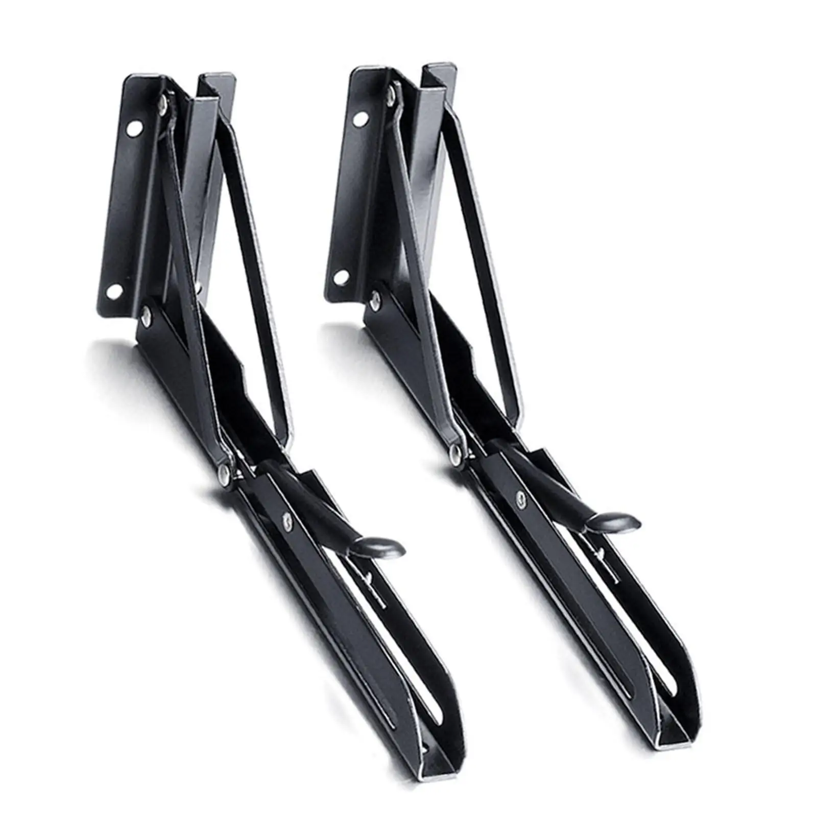 2Pcs Folding Shelf Brackets Heavy Duty Space Saving DIY Triangle Table Bench Brackets Wall Mounted for Backyard Workshops