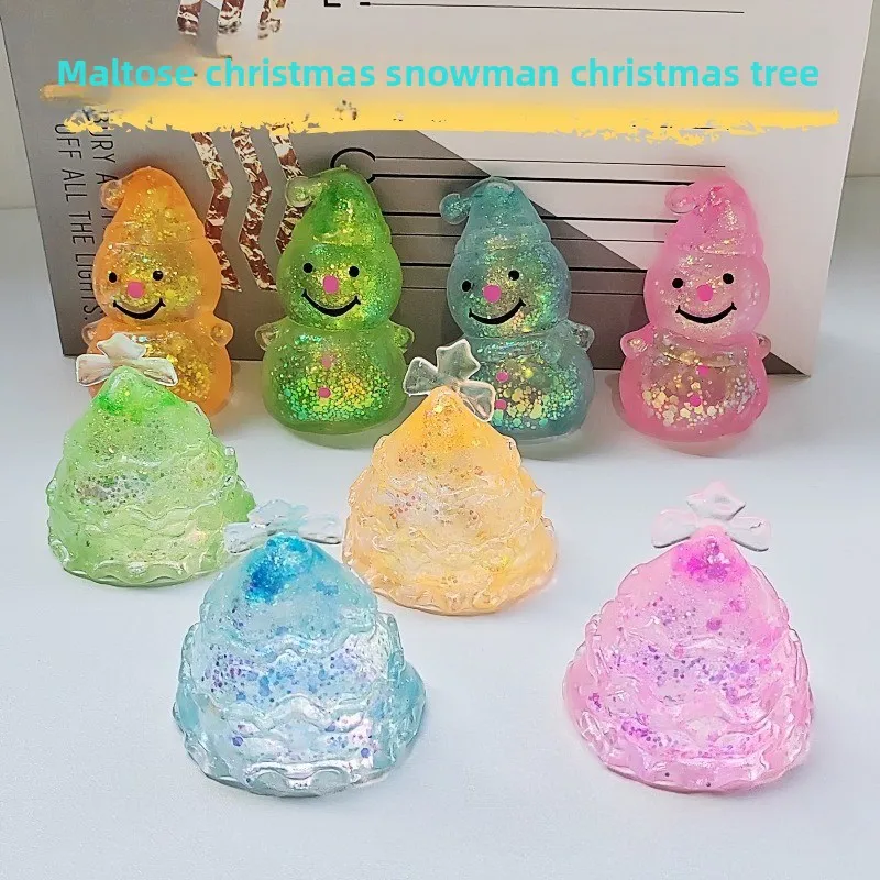 New Christmas Tree Toy Pinch Music Decoration Christmas Gift Vent Maltose Snowman Decompression Toy