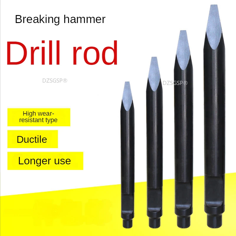 

Excavator Breaking Hammer Drill Rod 45/53/68/75/85/100 High Hardness Wear-resistant Gun Head Gun Rod Shanshui Steel Drill Rod