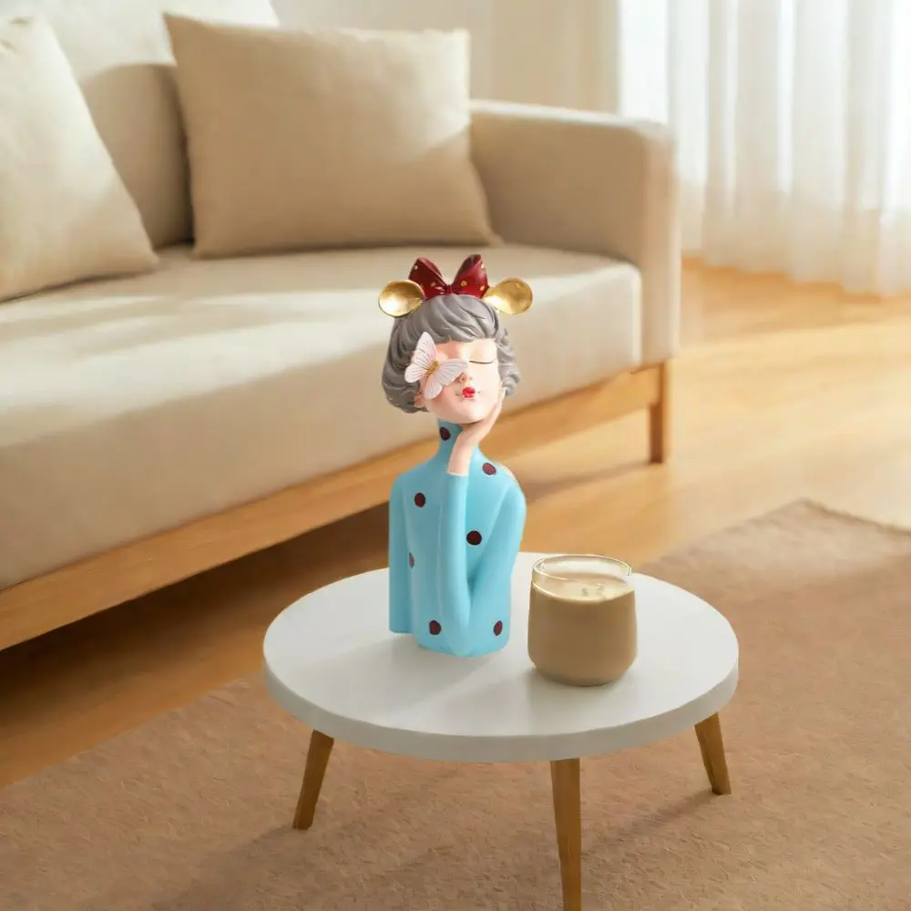 

Simple Elegant Desktop Girl Statue Handmade Decorative Butterfly Girl Sculpture Girl Figurine Home