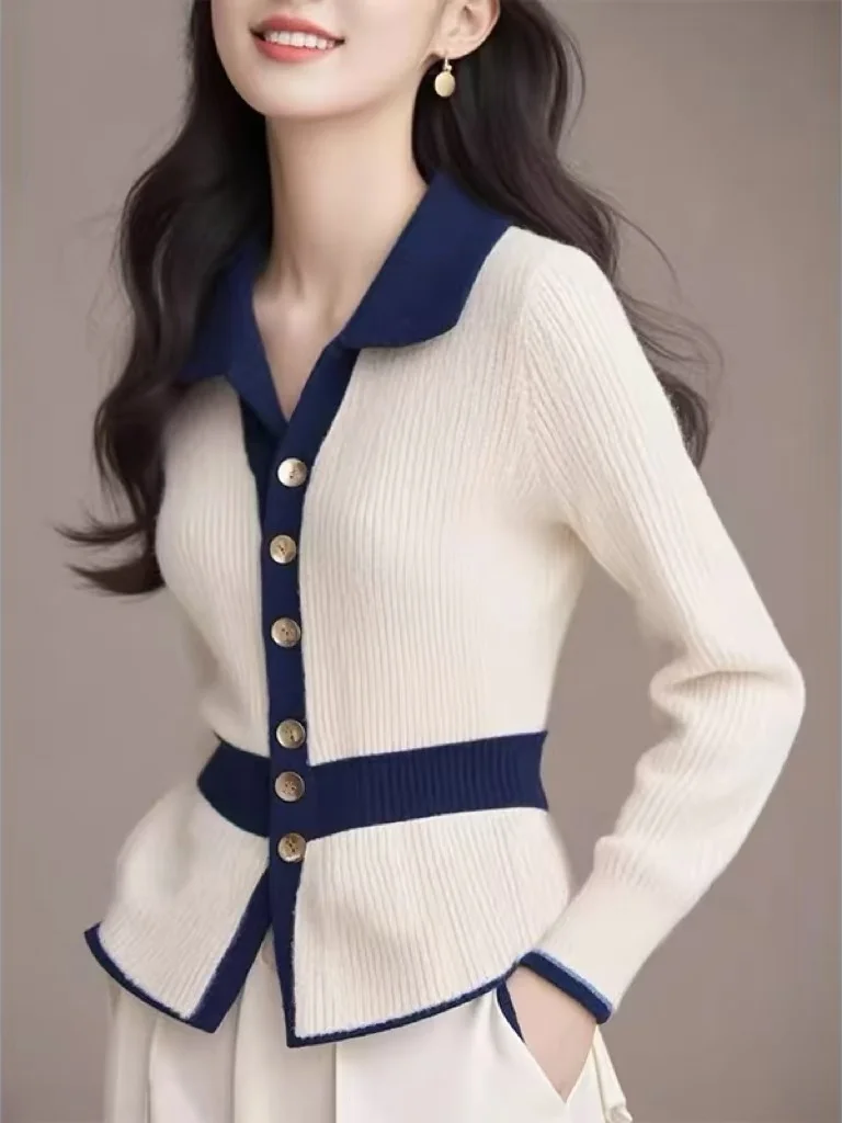 

Outlet Store Women's Long Sve Knitted Sweater V-Ne Soft Cozy Cardigan Spring Autumn Winter Season Regular Fit Polyester ...