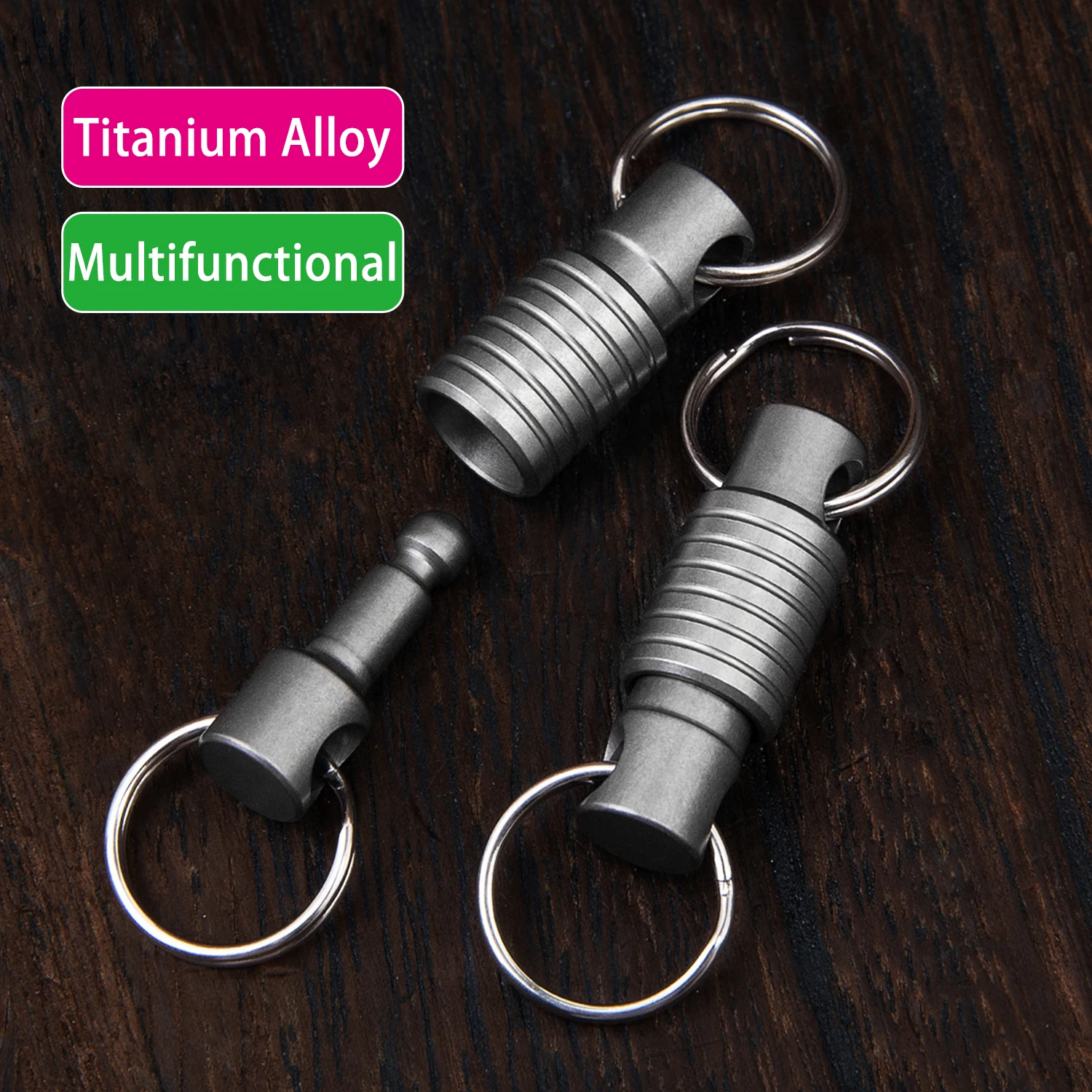 Titanium Alloy Keychain Stainless Steel Keyring  New Detachable Multifunctional EDC Upgraded Version Mini Pocket