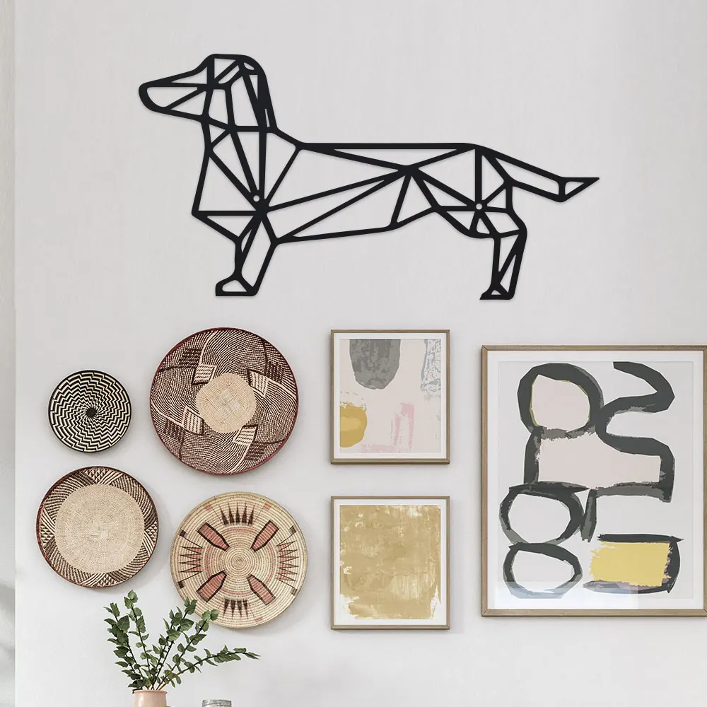 Charming Metal Dachshund Wall Art - Unique Dog Silhouette Design - For Indoor & Outdoor Decor - Perfect Gift for Dog Lovers
