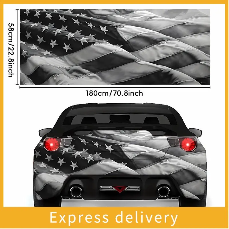 

2D plane, 2-piece car tail sticker, American flag pattern decal, 2D plane pattern sticker, suitable for car tail, bumper and