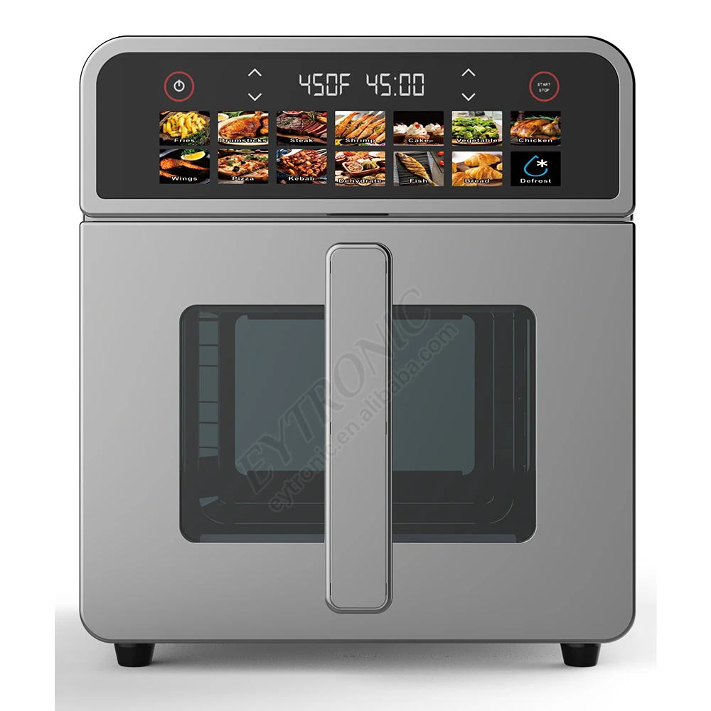 

2026 New Model Multi-functionalSmart Air Fryer Oven 10L Multi Functional Adjustable Glass Electric Full Stainless Steel Oil Free