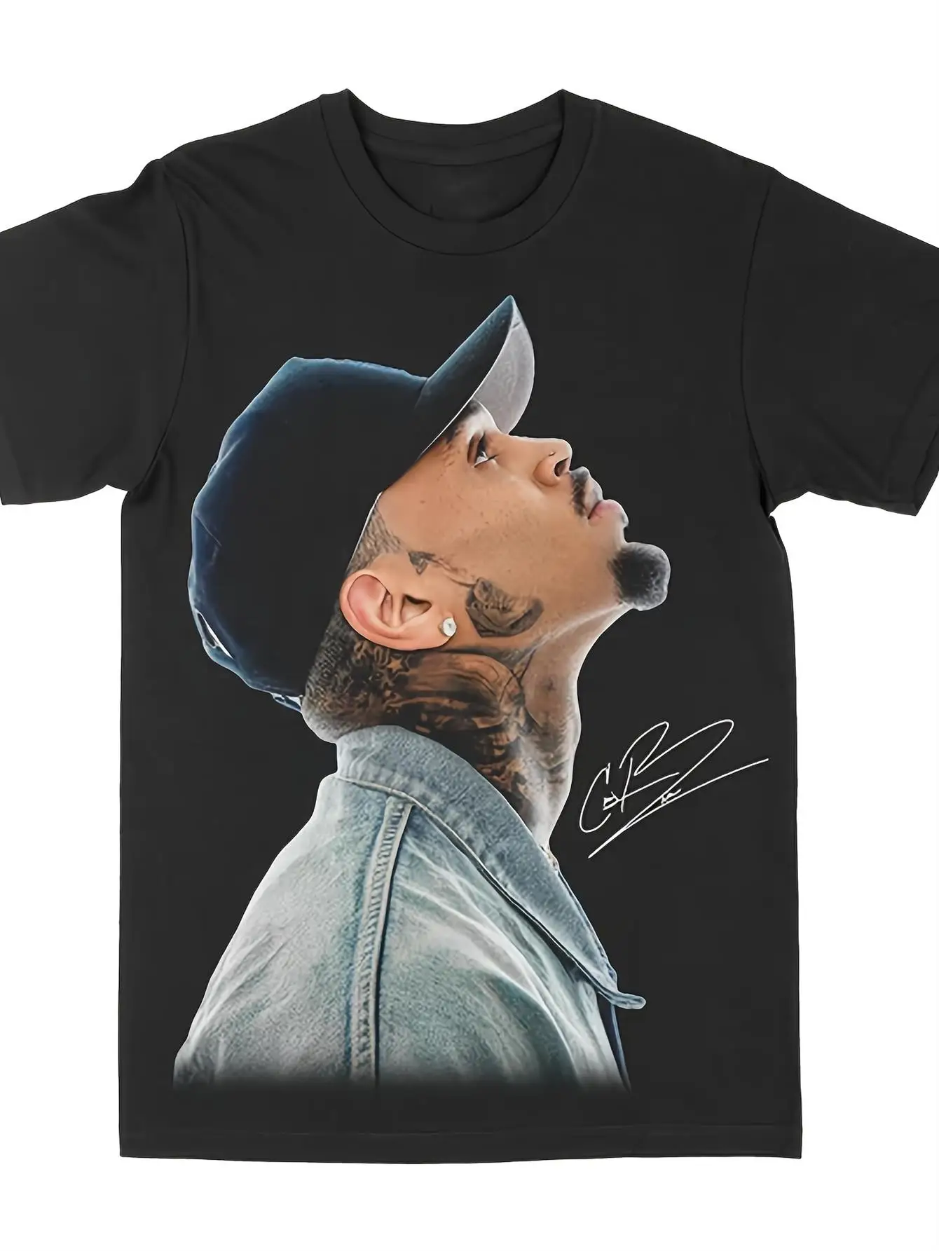 Men's View Pattern T-Shirt - 220g Heat Transfer T-Shirt with Signed Side and Signed Design, Loose Version Short Sleeve Shirt, Birthday and Mother's Day Gifts, Gift Ideas, Crew Neck, Breathable Fabric