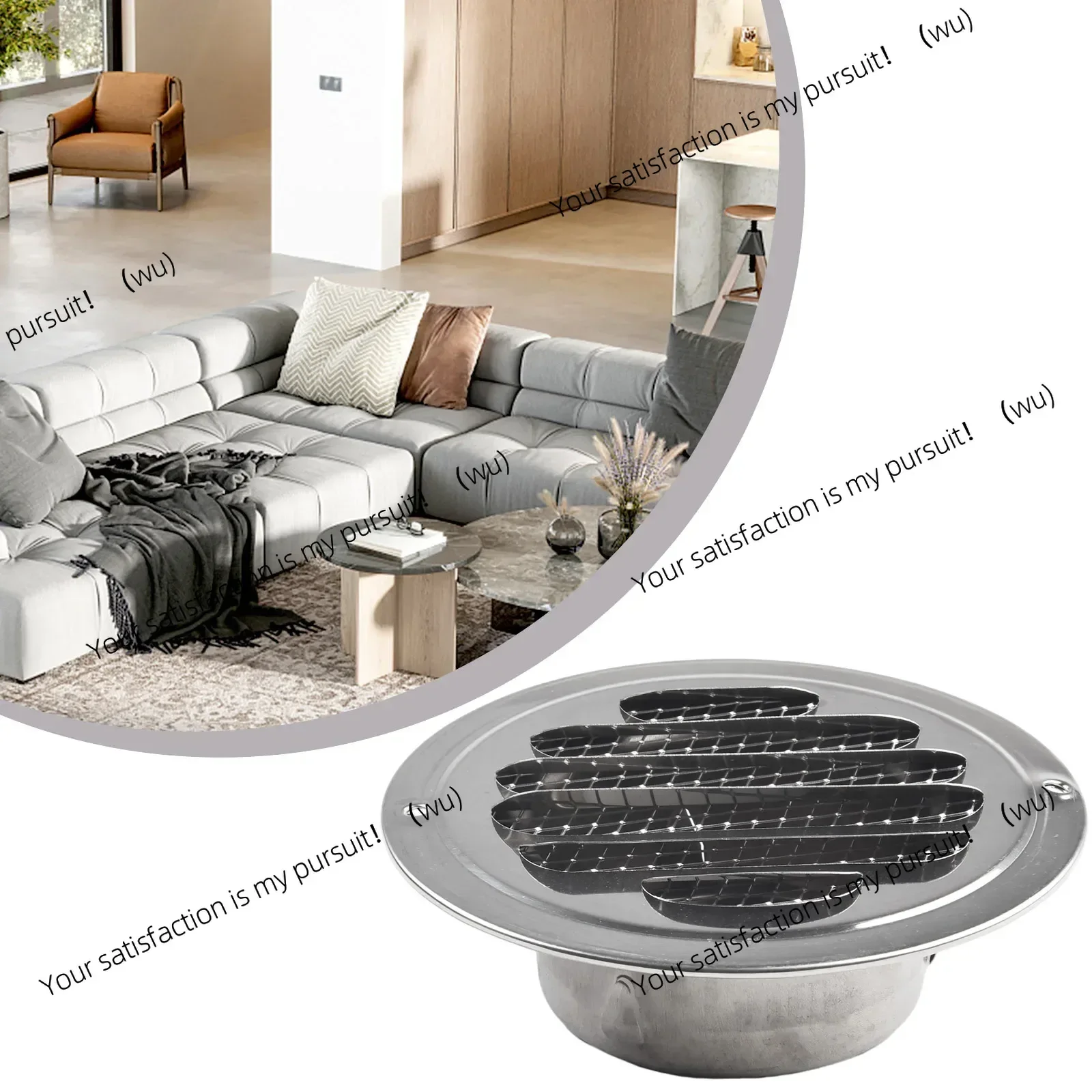 70-300mm Round Stainless Steel Exterior Wall Air Vent Grille Duct Home Office Air Vent Accessories Insect Protection