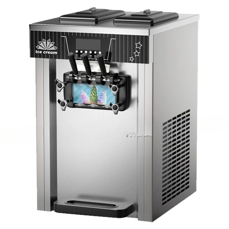 ZB-BQL268 Soft ice cream machine Commercial small vertical cone ice cream machine Desktop three-color ice cream machine
