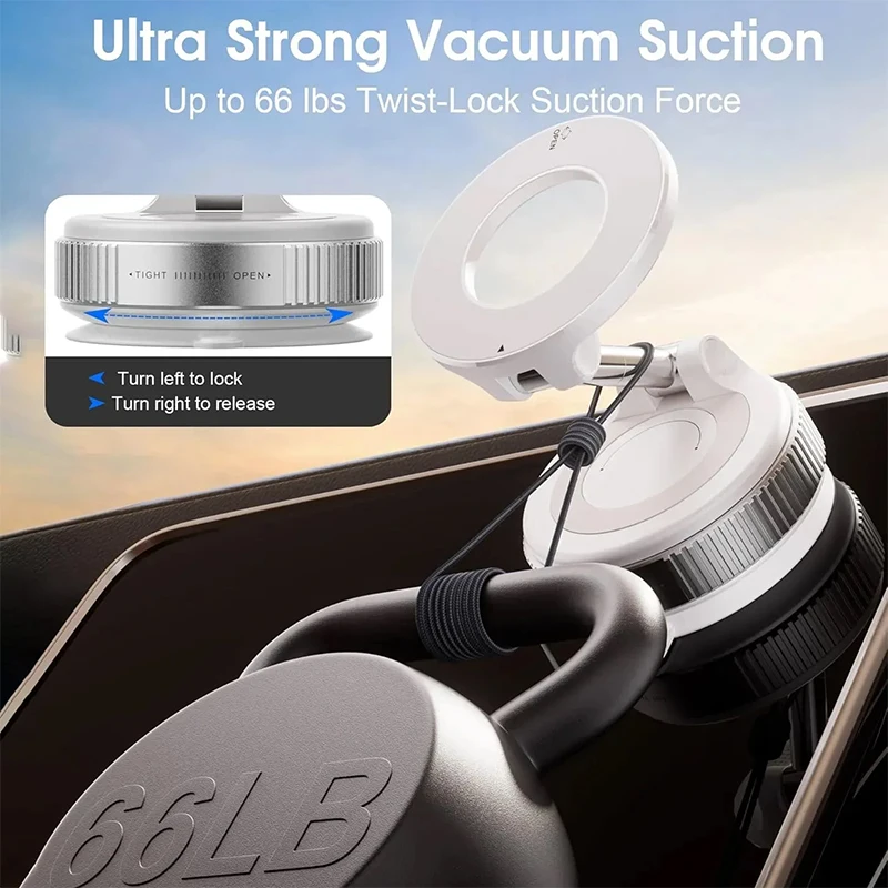 

Мощный магнитный автомобильный держатель для телефона с вакуумной присоской MagSafe Ultra, крепление для телефона с вращением на 360 градусов ° Держатели для мобильных телефонов, автомобильные аксессуары, подставки