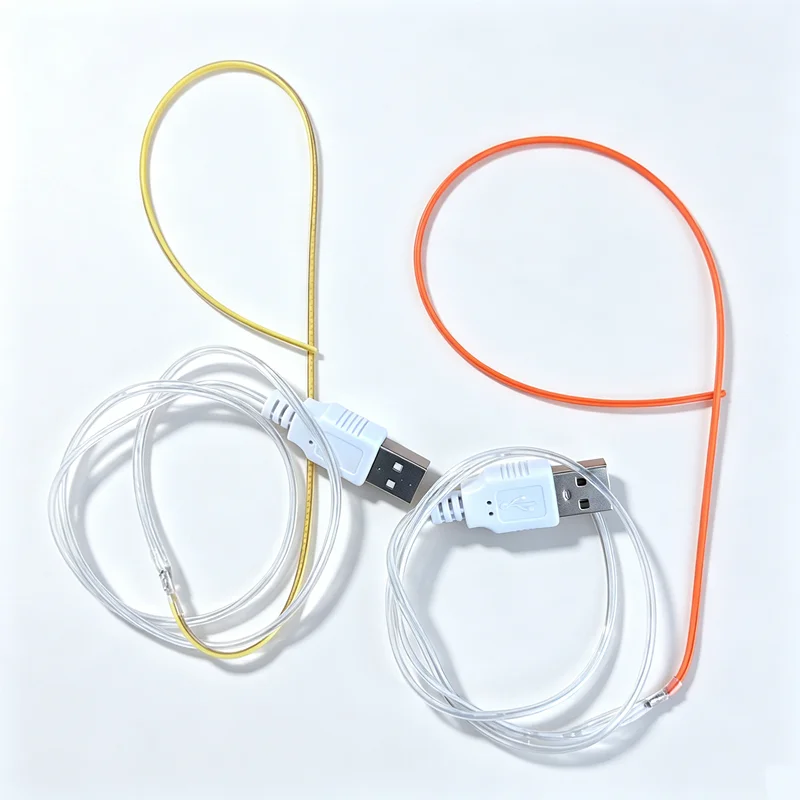 2PCS DC 5V USB LED Filament Flexible 360° luminous bendable creative Edison Bulb Lamp Parts Diode DIY for gift night light chips