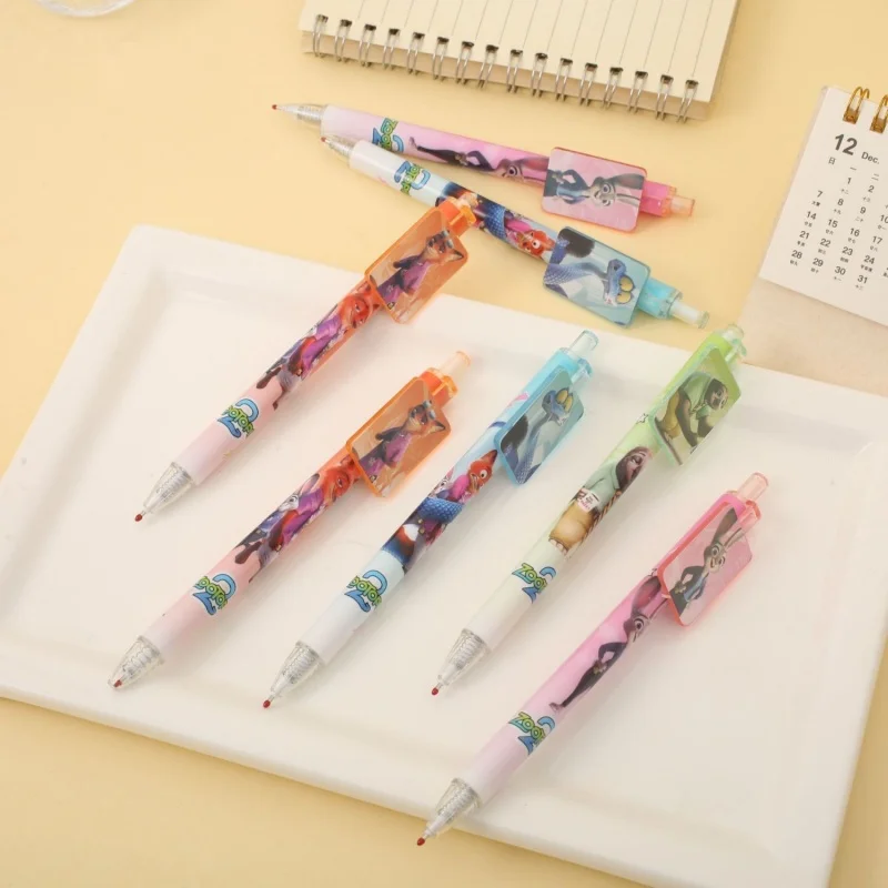 

48 шт./лот, креативные гелевые ручки Disney Zootopia Press для письма с героями мультфильмов, 0,5 мм, нейтральная ручка с черными чернилами, офисные школьные принадлежности