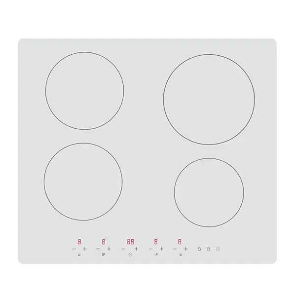 

2021 Built in 3500w induction hob protector liner digital induction hob in white glass cooktop